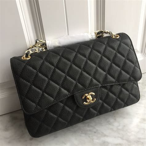 chanel jumbo size in cm|Chanel jumbo caviar price.